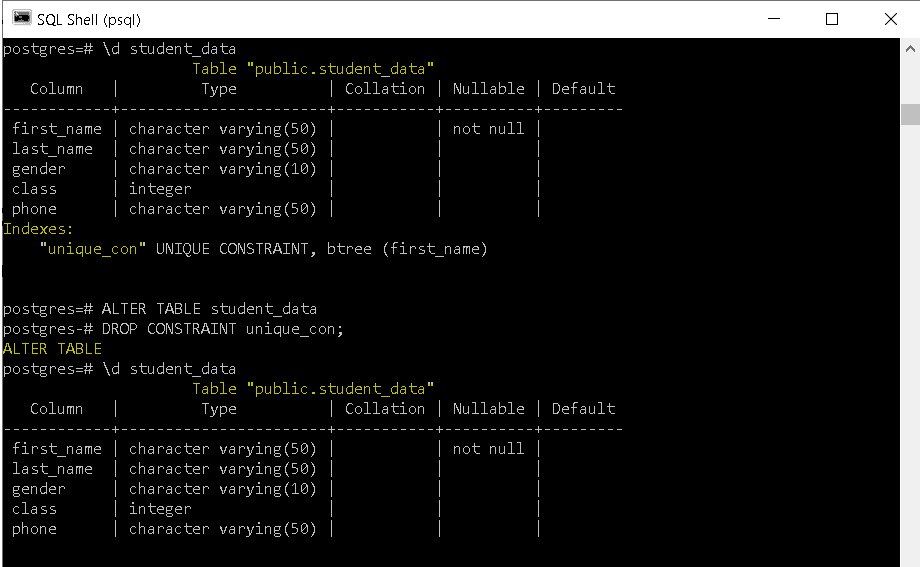 PostgreSQL ALTER TABLE + 19 Examples