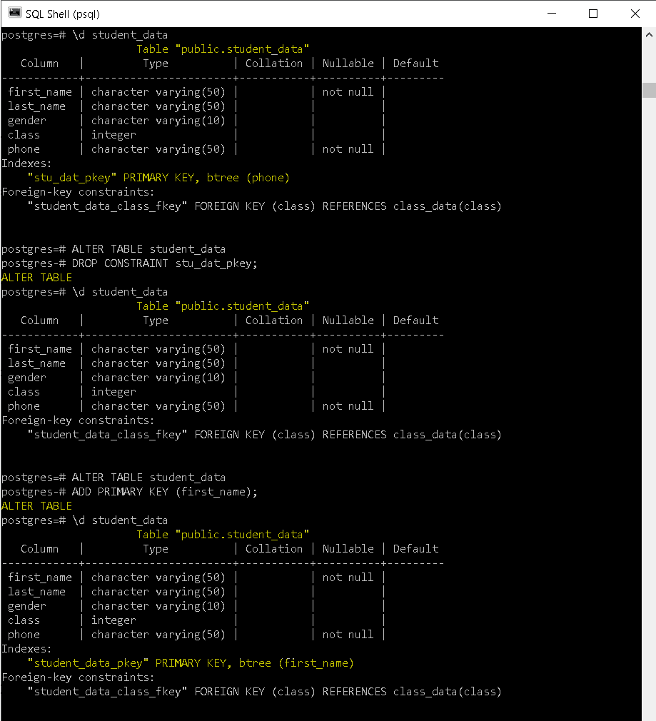 PostgreSQL ALTER TABLE + 19 Examples