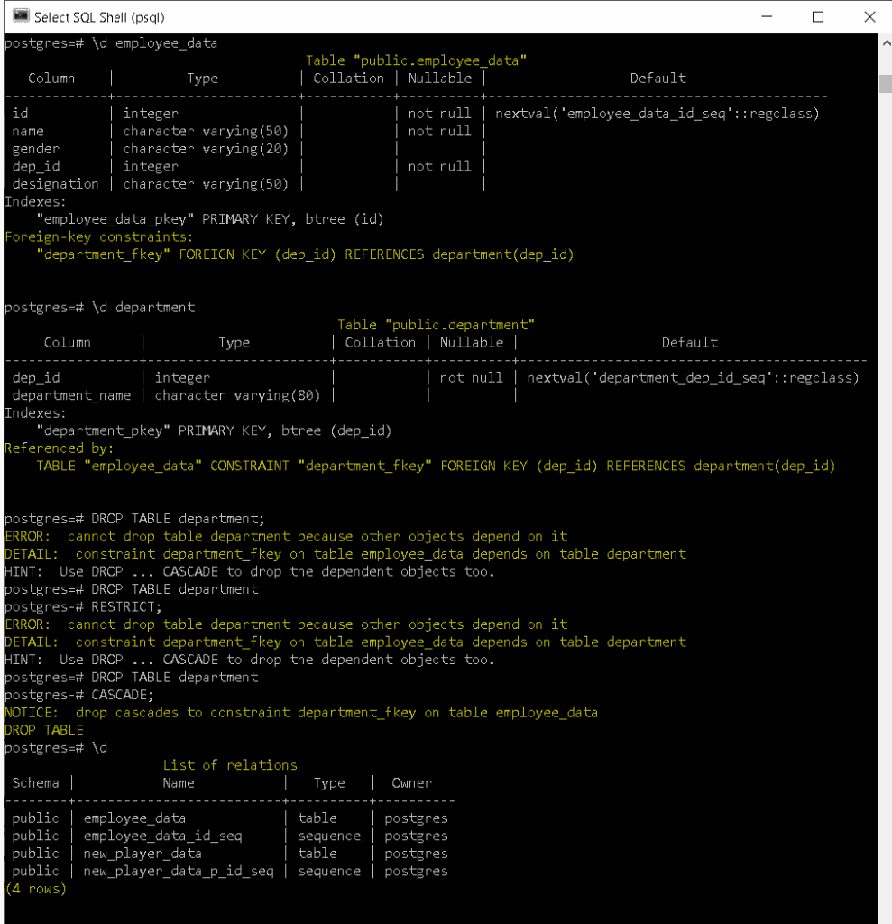 How to DROP TABLE in PostgreSQL [With Different Examples