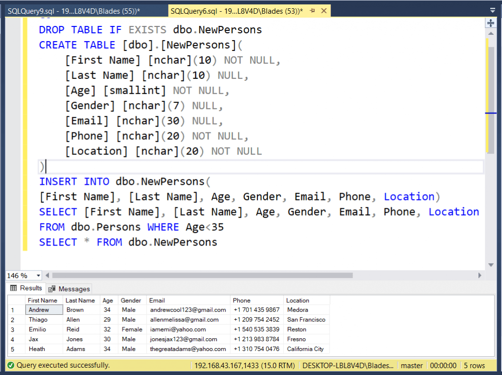 SQL Server INSERT INTO SELECT + Examples