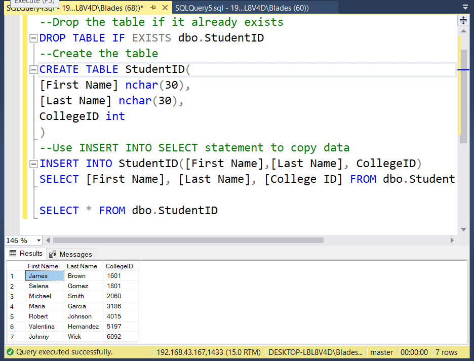 SQL Server INSERT INTO SELECT + Examples