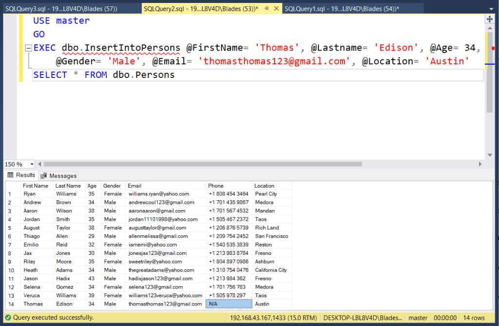 SQL Server stored procedure parameters Archives
