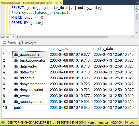 How to get list of users in SQL Server