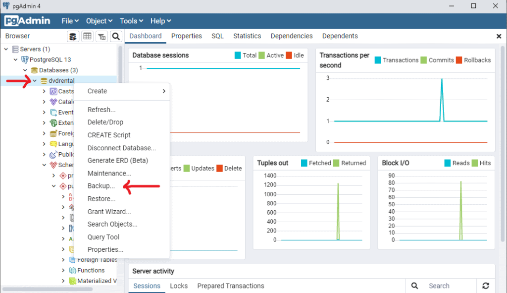 How to backup PostgreSQL database