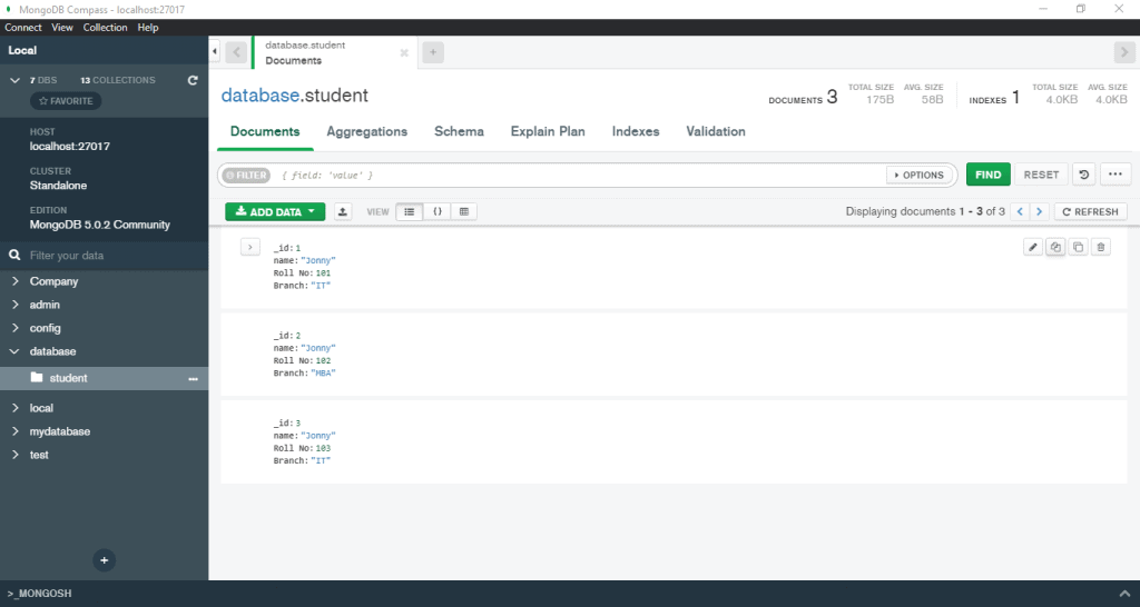 Import JSON and insert JSON into MongoDB