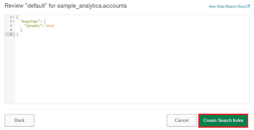 Create index in MongoDB