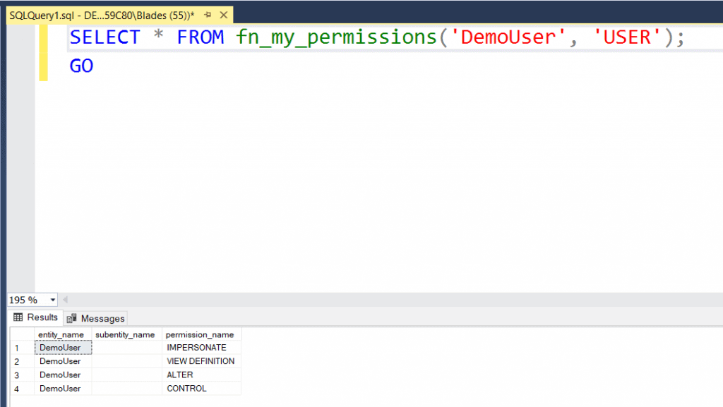 SQL Server User Permissions
