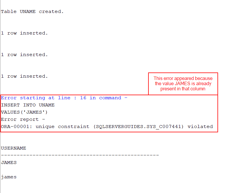 How to create table in Oracle