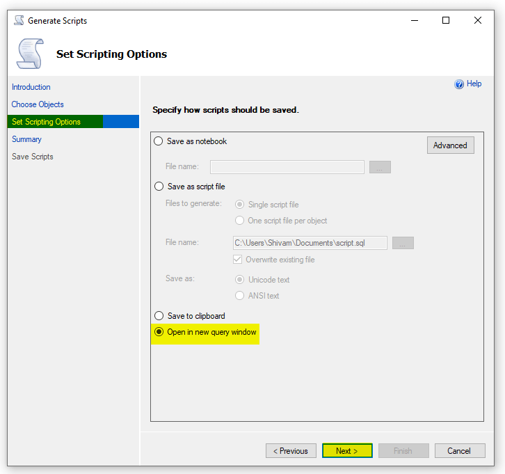 How to see view definition in SQL Server