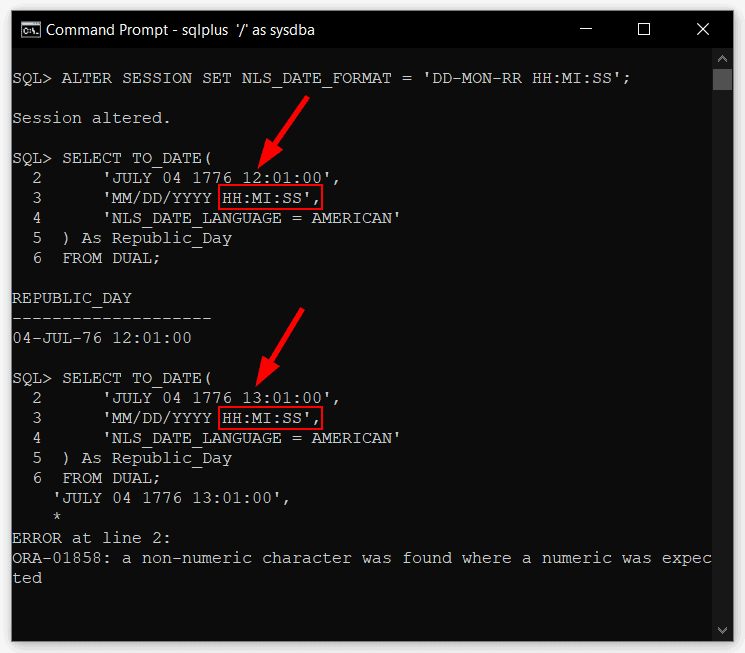 Oracle to_date Format Guide]