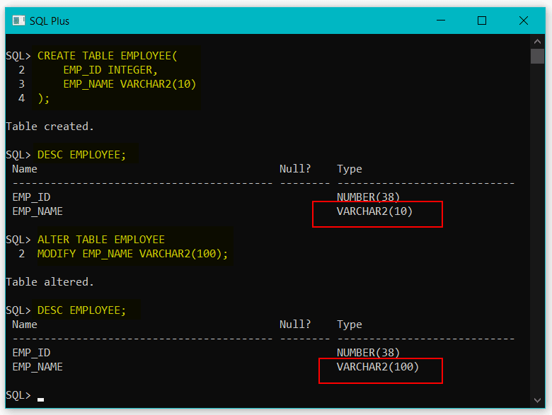 Database Size in Oracle 21c