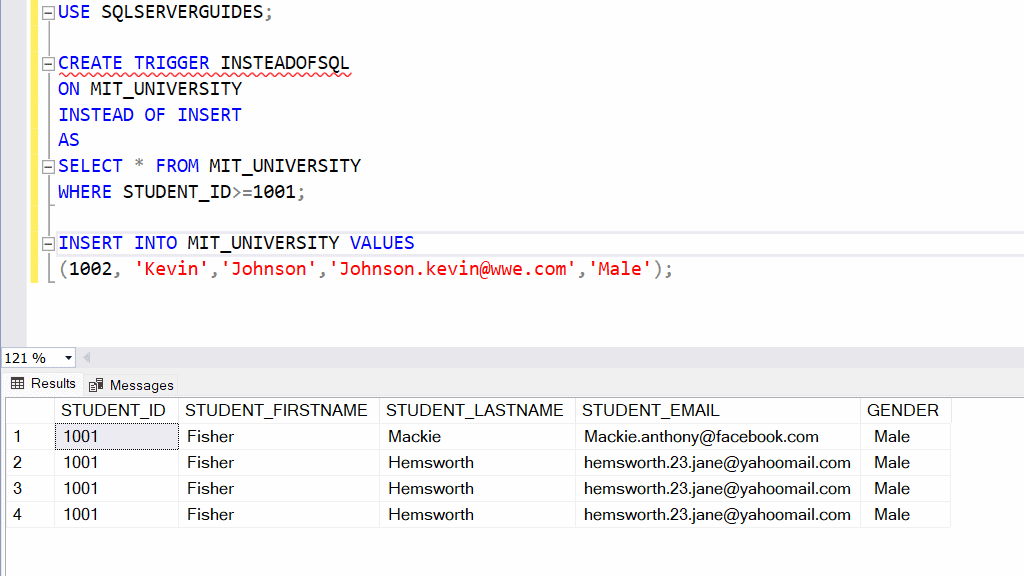 Instead of Trigger In SQL Server