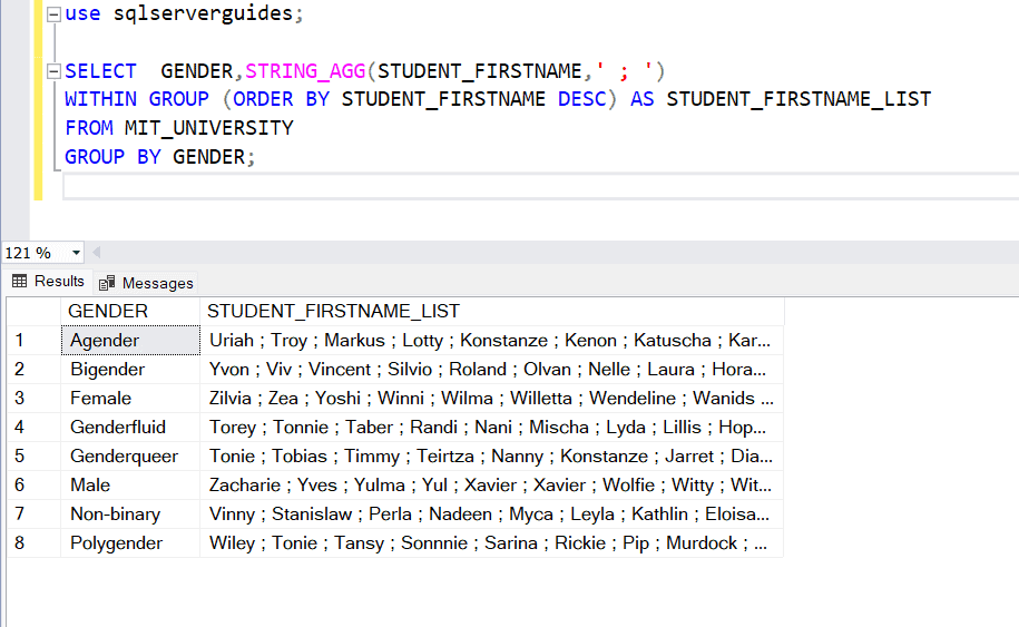 SQL Server String_agg [With 12 Useful Examples]