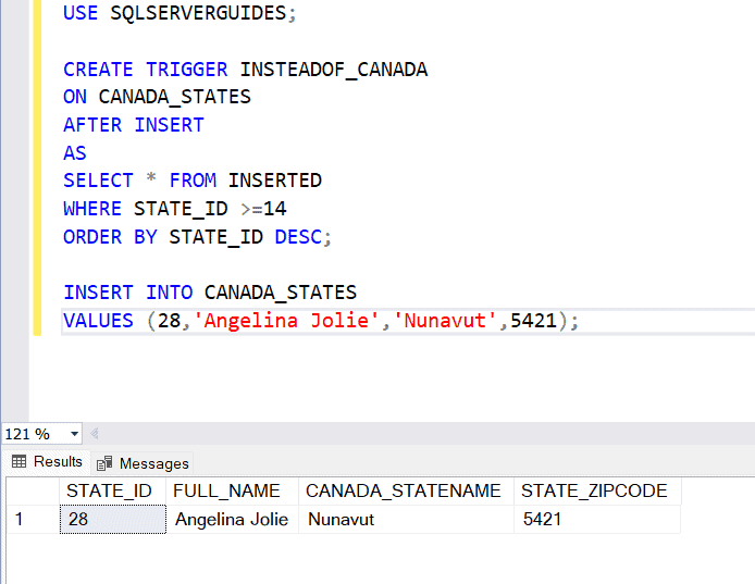 How to get inserted value in trigger SQL Server