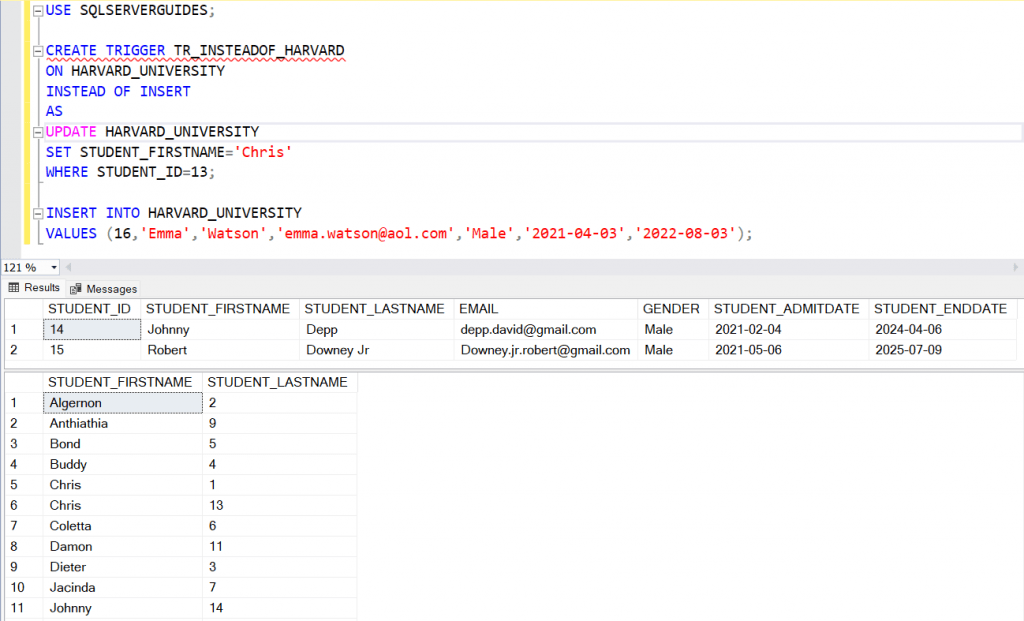 SQL Server Trigger Before Insert