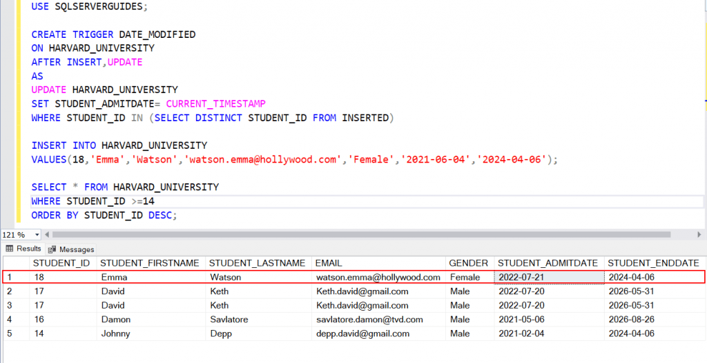 SQL Server Update Trigger Only If Column is Modified