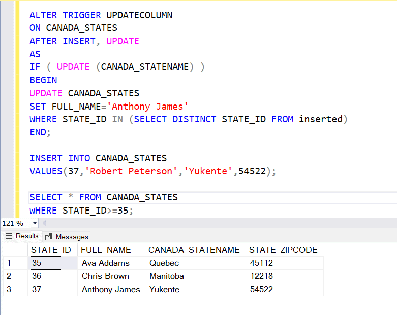 SQL Server Update Trigger Only If Column is Modified