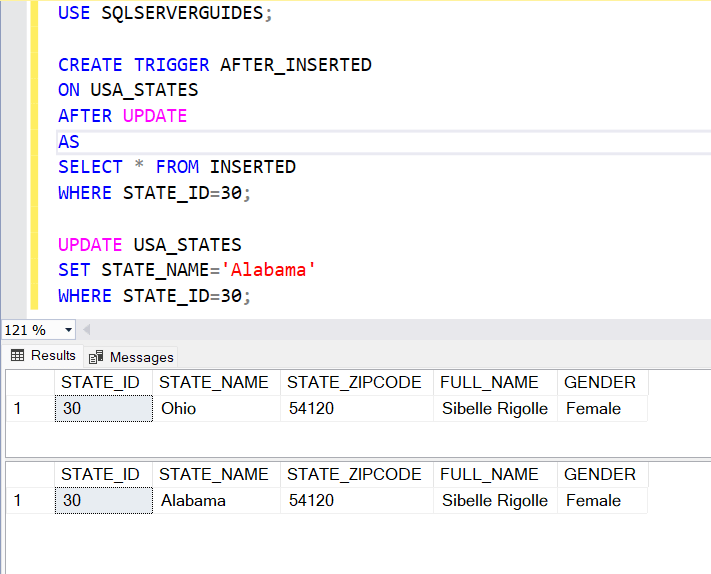 SQL Server Trigger on Delete Insert Into Another Table