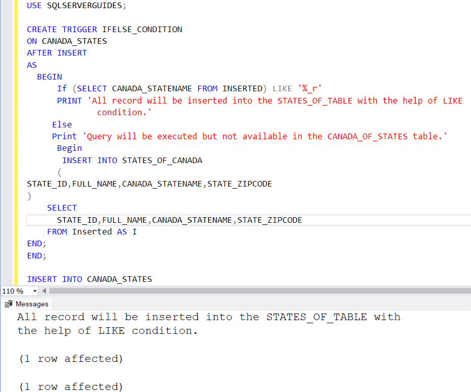 If Else In Trigger SQL Server