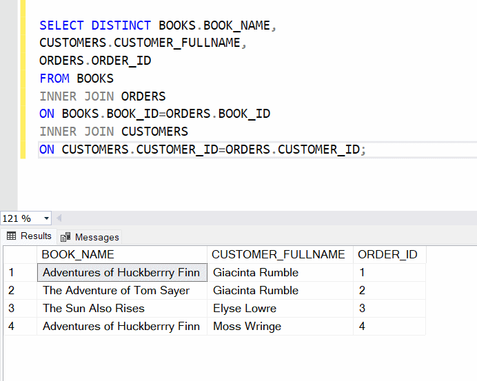 How to use Distinct in JOIN in SQL Server