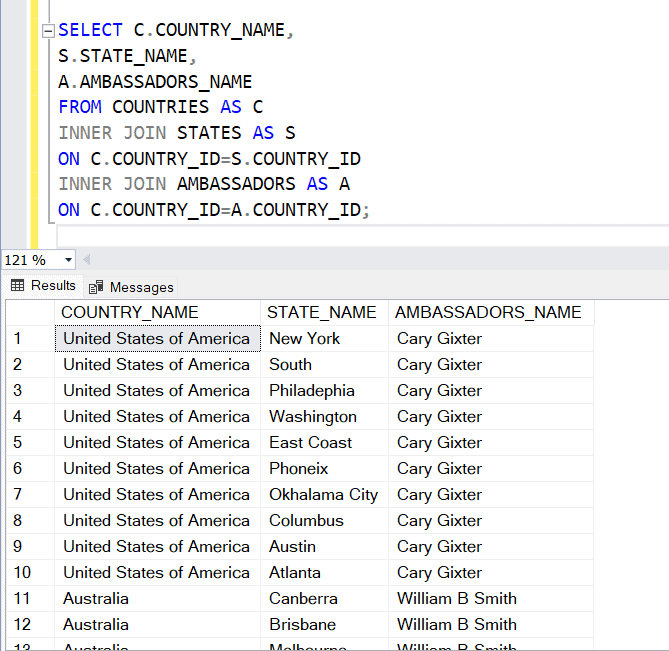 SQL Server Inner Join Multiple Tables