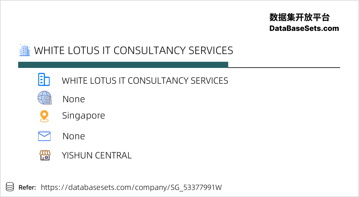WHITE LOTUS IT CONSULTANCY SERVICES Singapore 全球公司数据集开放平台 💿