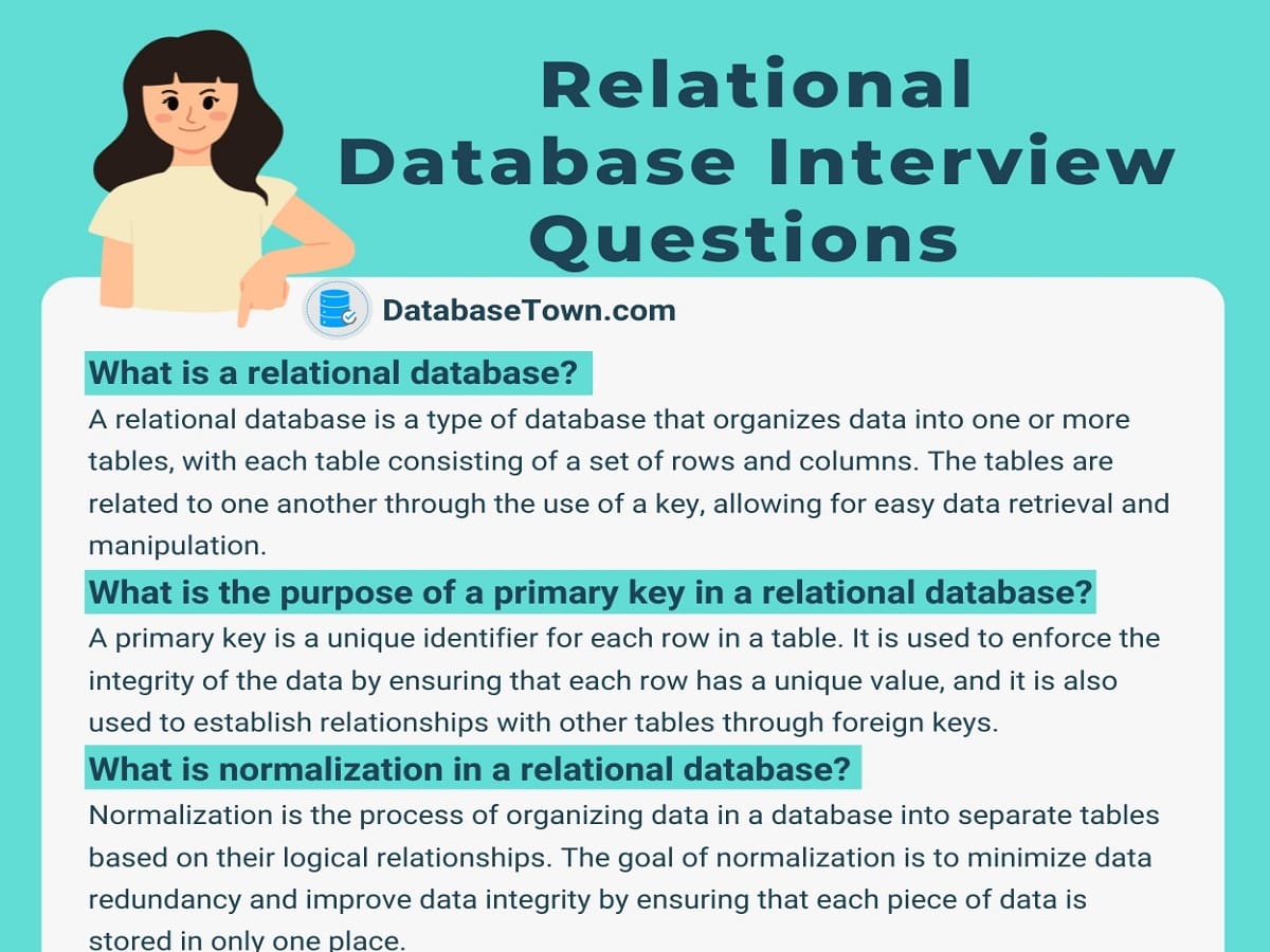18 Relational Database Interview Questions and Answers DatabaseTown