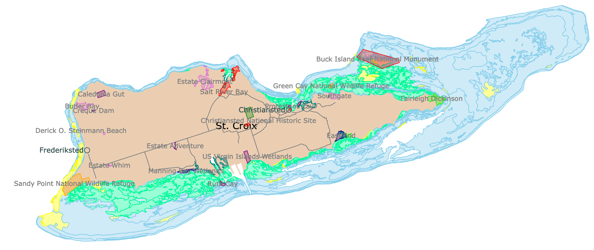 Interactive Map of Virgin Islands's National Parks and State Parks
