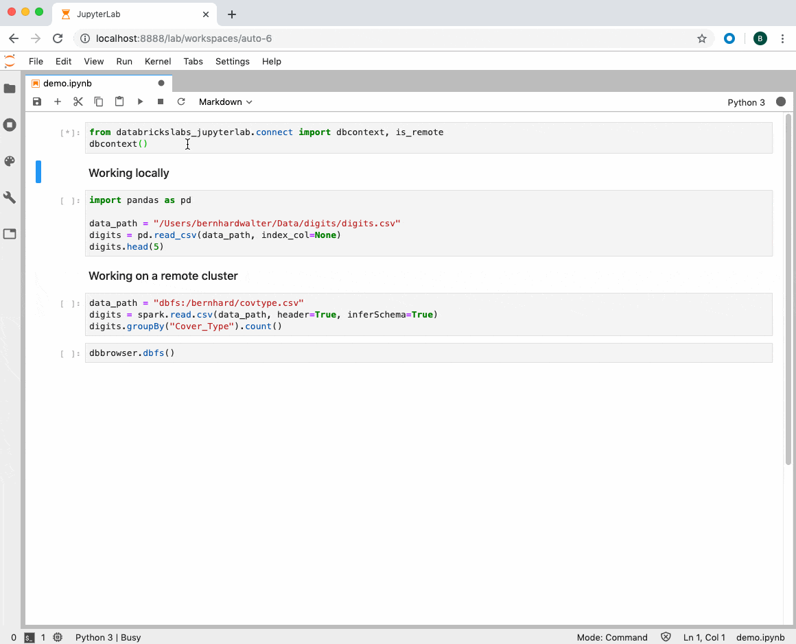Illinois Petición pantalones jupyter notebook vs databricks financiero