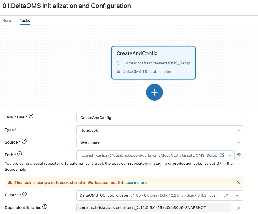 Setup :: Delta Operational Metrics Store (DeltaOMS)