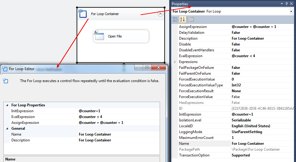 SSIS Container