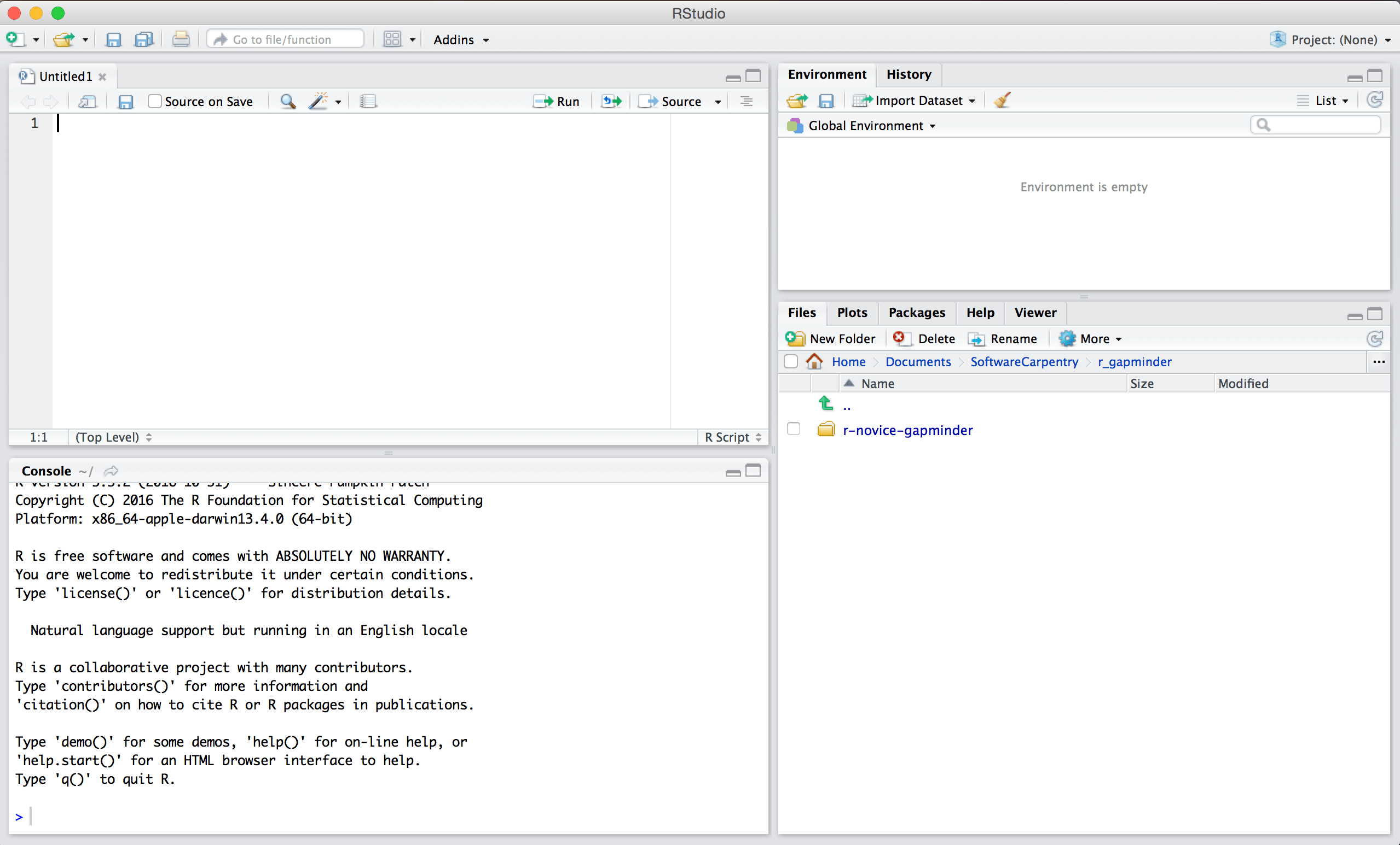 Introduction to R for Geospatial Data Introduction to R and RStudio