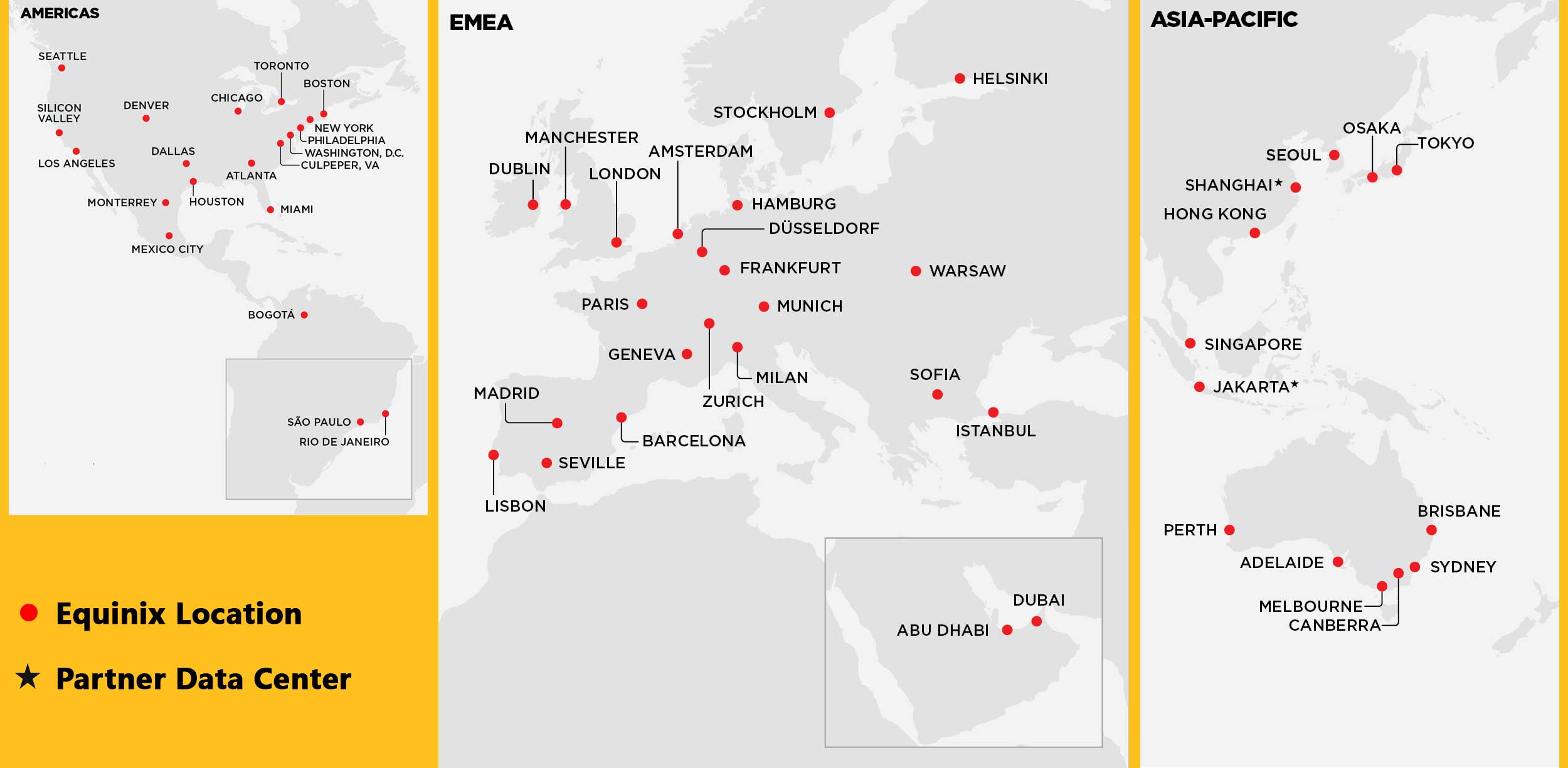 Equinix Data Center Locations, Map, Colocation, Cloud Equinix Datacenters
