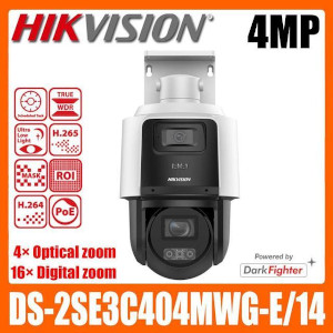 Hikvision DS-2SE3C404MWG-E/14 | TandemVu 4MP+4MP 4X POE PTZ Network