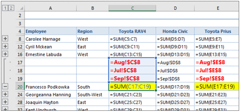 How to Consolidate Data from Multiple Worksheets in Excel - Data Cycle