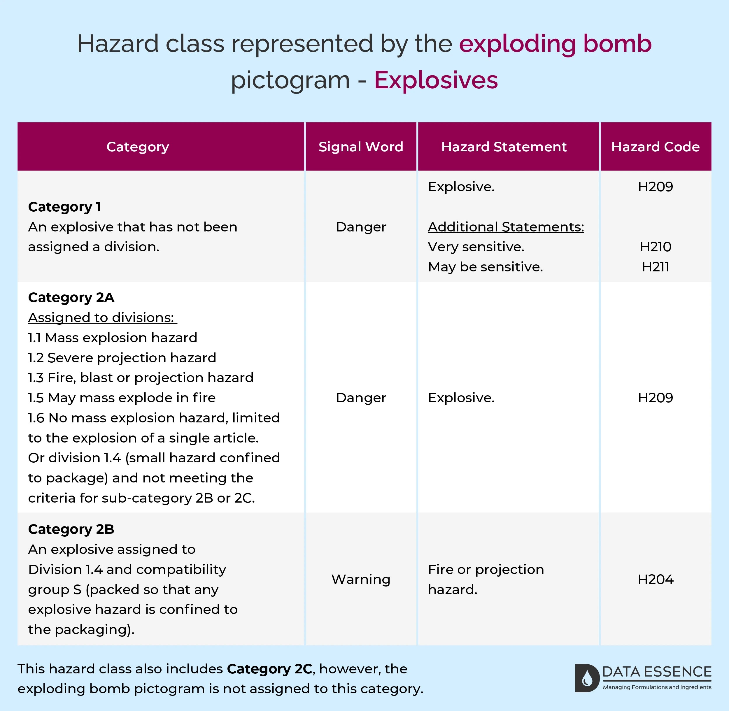 CLP Hazard Warning Symbol Exploding Bomb Pictogram dataEssence
