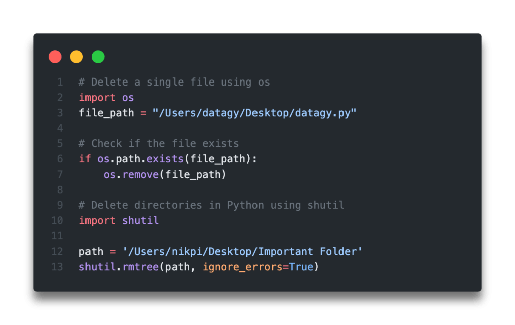 Python Delete a File or Directory A Complete Guide • datagy