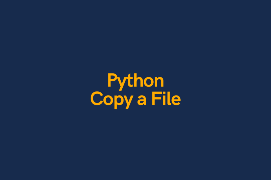 Copy files using python