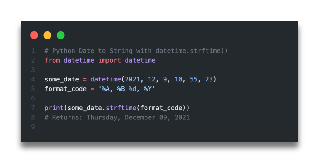 Python Date to String Python strftime Explained • datagy