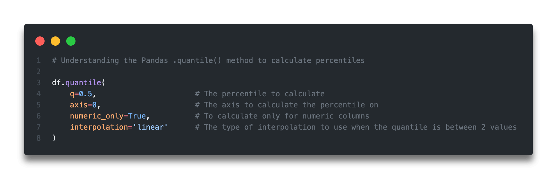 Pandas Quantile Calculate Percentiles of a Dataframe • datagy