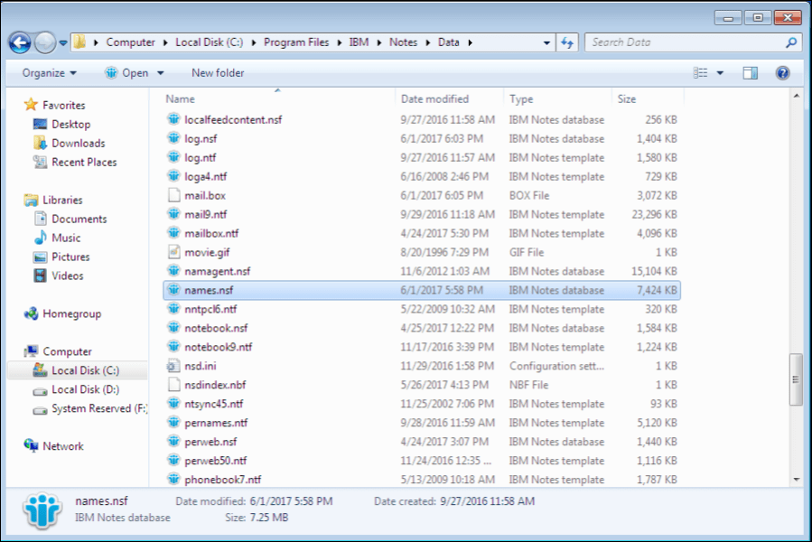 All About names.nsf File & Create, Sync Contacts Files in Lotus Notes