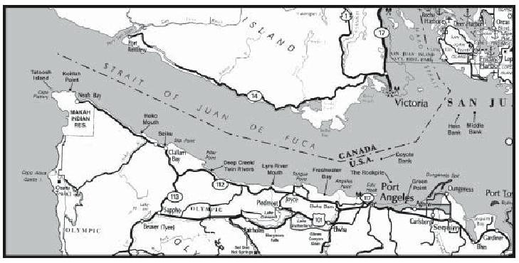 Puget Sound Halibut Fishing Maps Fish Tips Article 6 Strait of Juan De Fuca Halibut