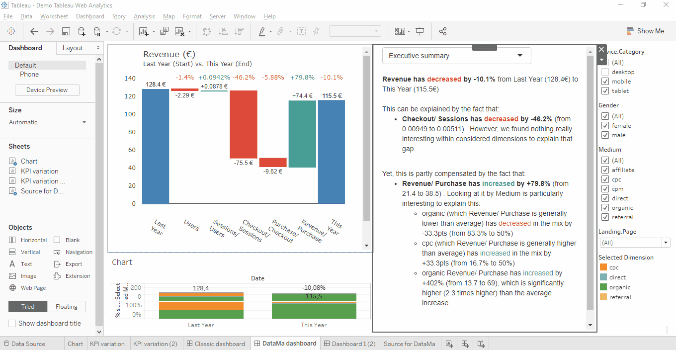 DataMa documentation Tableau extension