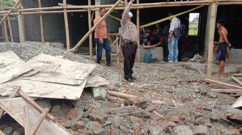 Jatuh dari Lantai 3, Pekerja Bangunan di Sergai Alami