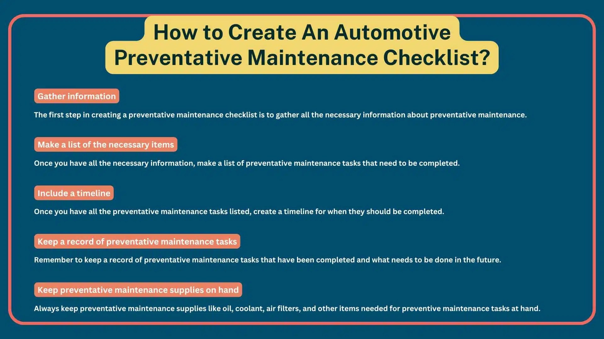 How to Conduct an Automotive Preventive Maintenance DataMyte
