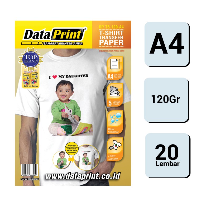Tshirt Transfer Paper 120gsm A4 DataPrint