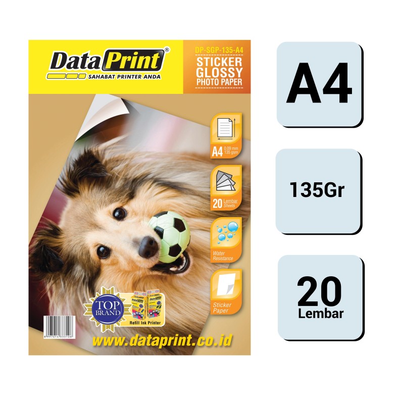 Sticker Glossy Paper 135gsm A4 DataPrint