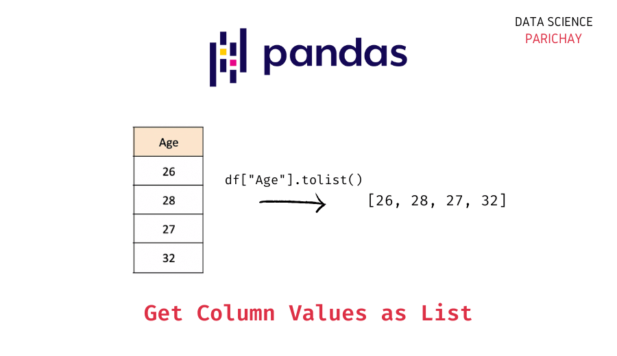 Pandas Get Column Values as a List Data Science Parichay