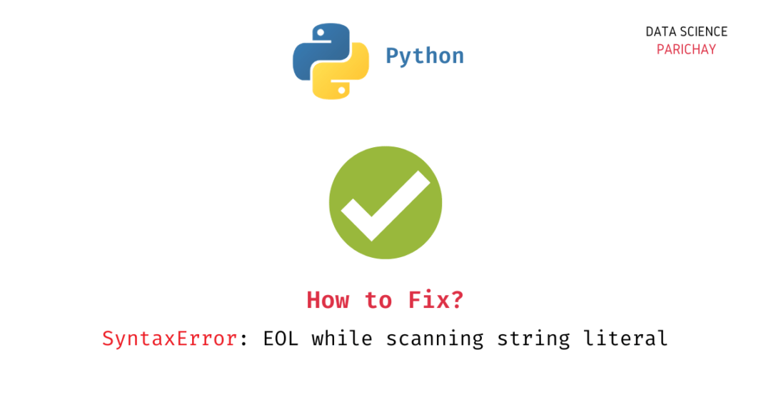 How to Fix SyntaxError EOL while scanning string literal Data