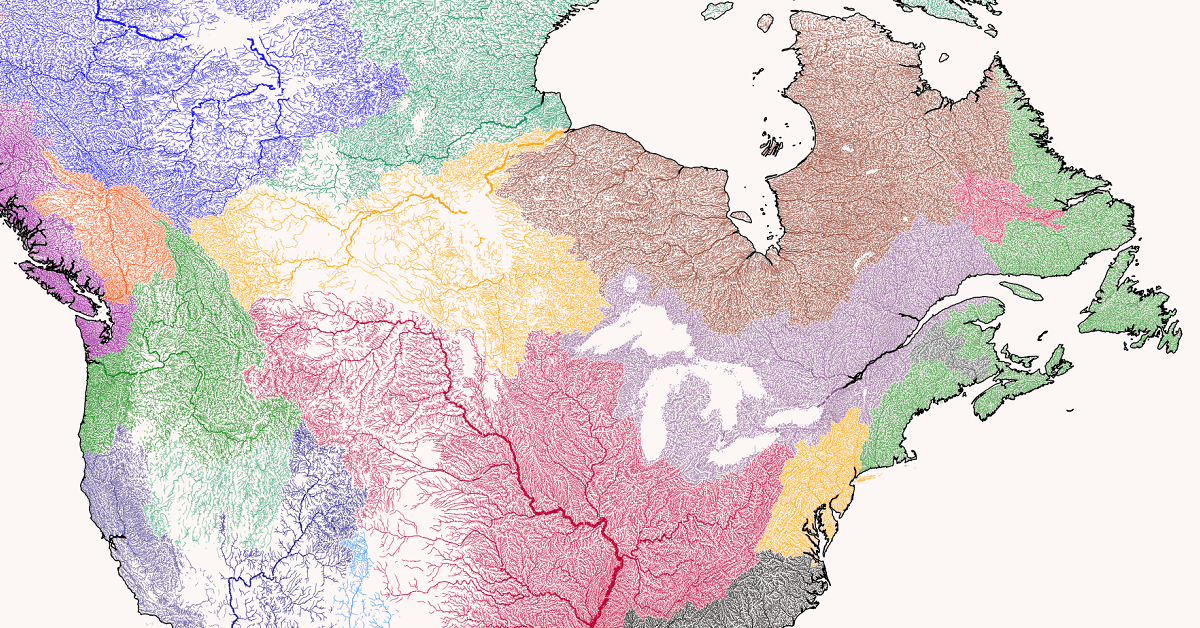 Mapping The World’s River Basins By Continent The Data Science Tribe